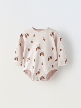 NWT Zara 3-6m acorn bodysuit